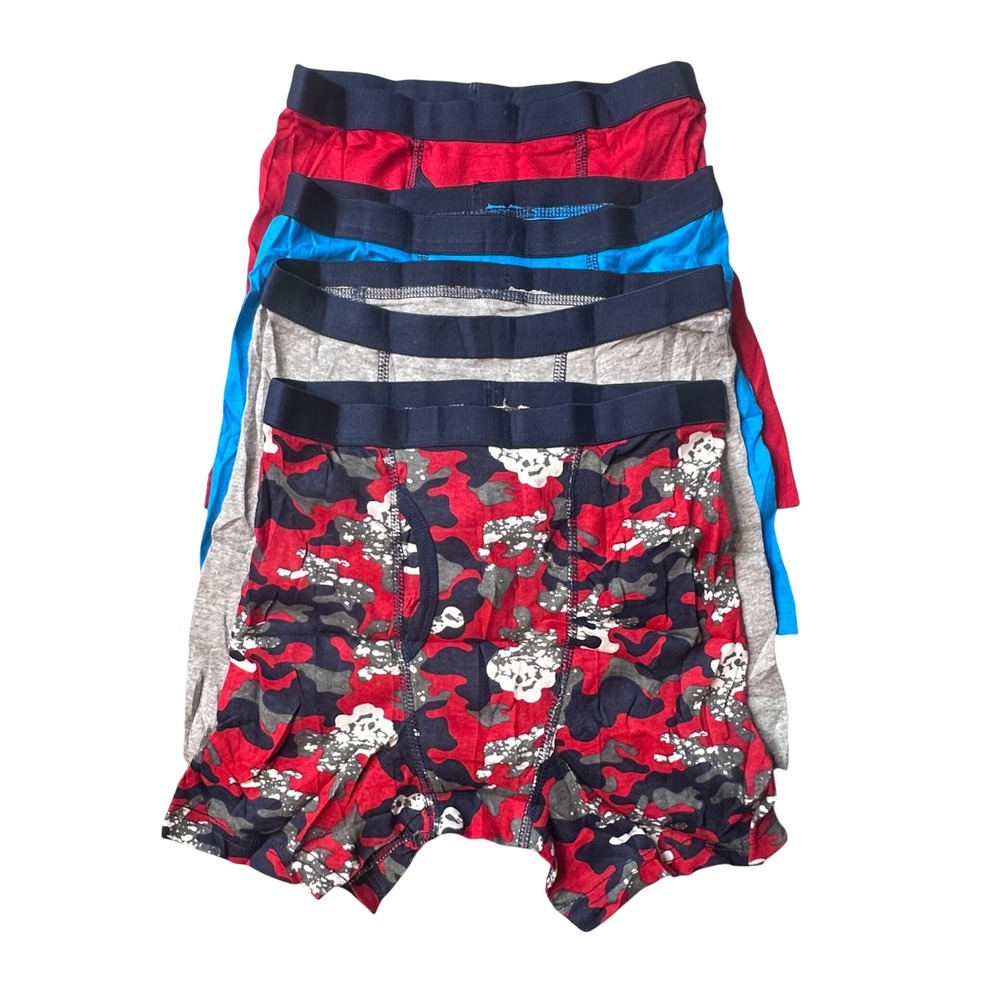 Wonder Nation Boxer Briefs Boys XL 14-16 Multicolor Camo 4 Pack Cotton Underwear